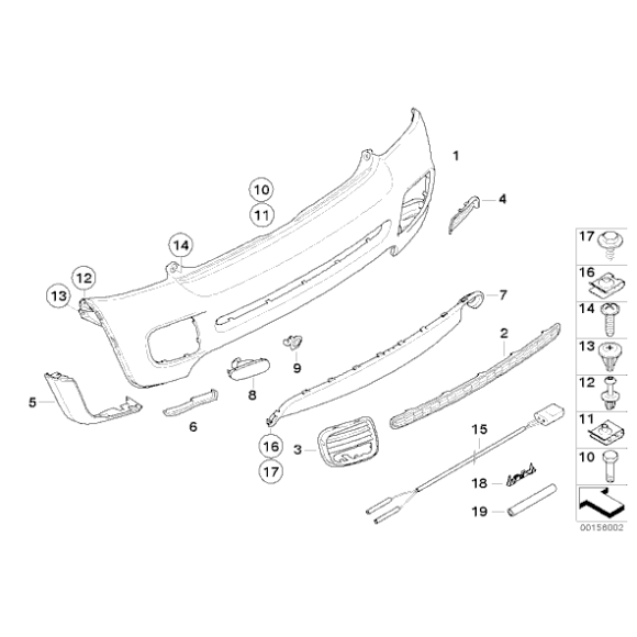 Osłona zderzaka tył prawa MINI R56 R57 R58 R59 - 51120413250