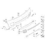 Kratka lewa zderzaka tył MINI R56 R57 R58 R59 Cooper D S JCW - 51110413567