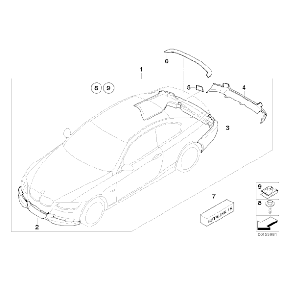 Osłona haka holowniczego tył BMW E92 E93 316 318 320 325 328 330 335 - 51120415360