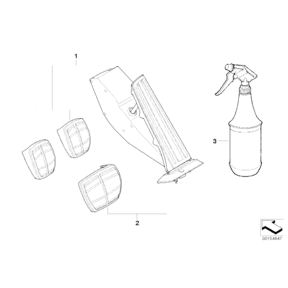 Środek czyszczący R2 do pedałów stali nierdzewnej BMW E60 E61 E63 E65 E70 E81 E87 E83 E90 E91 E92 E93 - 83190417324
