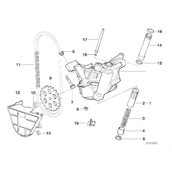 Pompa olejowa BMW E31 E32 E34 E38 E39 530 540 535 730 735 740 840 M60 M62 - 11411438280