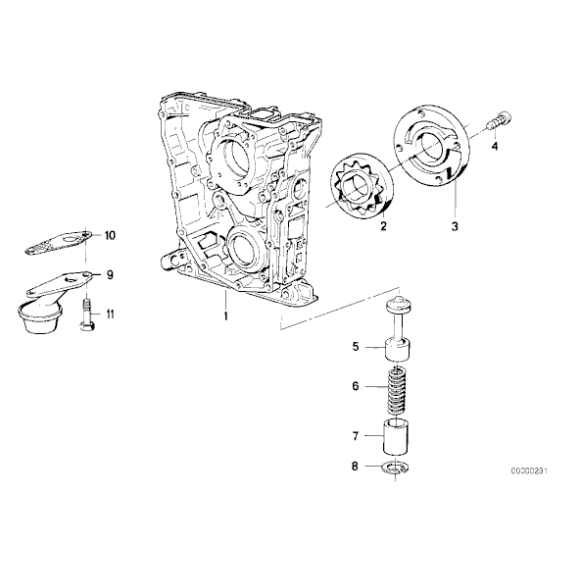 11411715116 Uszczelka smoka pompy oleju BMW E30 316i 318i 318is - 11411715116 - Części oryginalne BMW Łódź | Sklep internetowy BMW