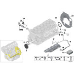 Śruby aluminiowe pompy oleju BMW E60 E61 E63 E64 E65 E70 E71 X5 X6 E81 E84 X1 E90 F01 F10 F11 F25 - 11410426472