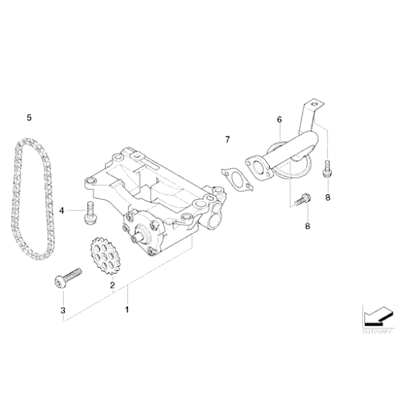 11417805814 Pompa olejowa BMW E46 E83 E83N X3 318td 318d 2,0d M47N M47N2 - 11417805814 - Części oryginalne BMW Łódź | Sklep internetowy BMW
