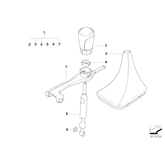 Osłona dźwigni zmiany biegów Performance BMW E81 E82 E87 E88 116 118 120 123 125 128 130 135 - 25110435848
