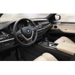 Nakładka dekoracyjna z ciemnego bambusa słojowanego do skórzanej kierownicy sportowej BMW X5 X6 - 32300444457