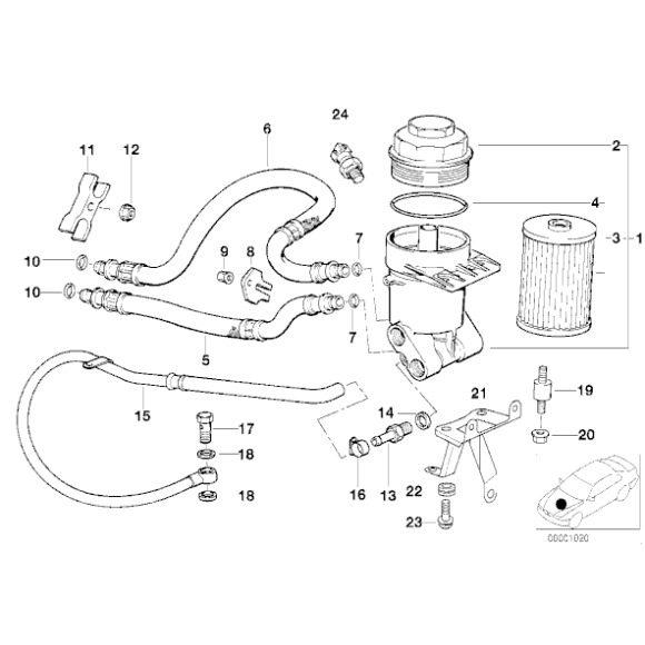 11421436982 Poduszka gumowa obudowy filtra oleju BMW E38 E39 E31 E32 540 535 730 740 750 - 11421436982 - Części oryginalne BMW Łódź | Sklep internetowy BMW