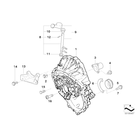 Kołek skrzyni MINI R50 One 1,4i 1,6i Cooper - 21510530910