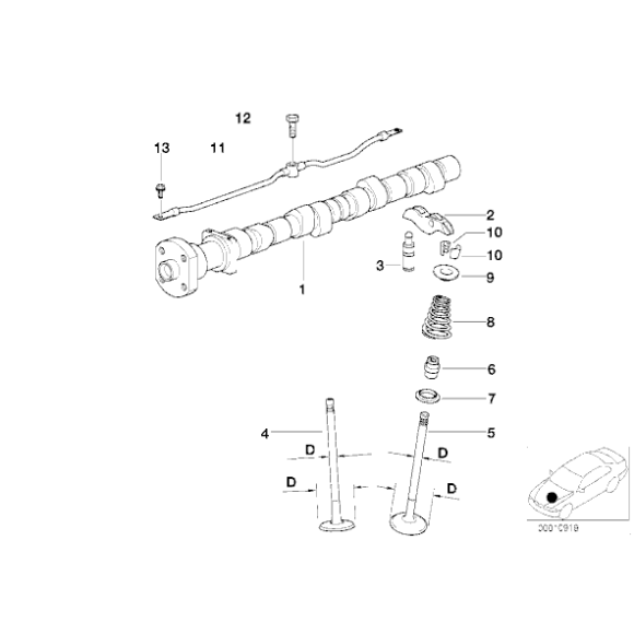 Przewód listwa olejowy smarujący krzywki BMW E36 E30 E34 31 318 518 M40 - 11421727054