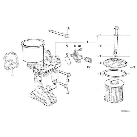 Uszczelka podstawy wspornika oleju BMW E34 E36 320i 325i 520i 525i M50 - 11421738409