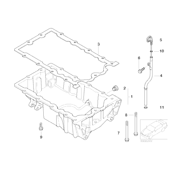 11430867233 Rurka prowadząca miarkę poziomu oleju MINI R52 R53 Cooper S Coupe Cabrio - 11430867233 - Części oryginalne BMW Łódź | Sklep internetowy BMW
