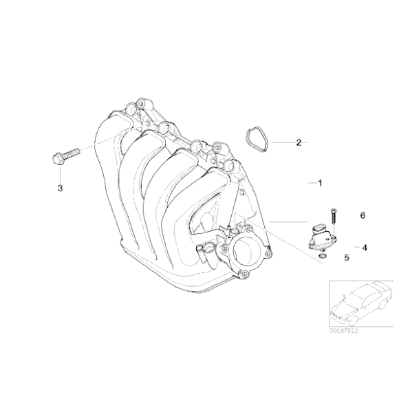 12140872648 Czujnik ciśnienia powietrza kolektora MINI R50 R52 R53 Cooper 1,4i 1,6i JCW - 12140872648 - Części oryginalne BMW Łódź | Sklep internetowy BMW