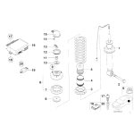 Poduszka amortyzatora tył BMW E38 725 728 740 730 735 z EDC - 33521090309