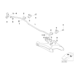 Guma stabilizatora tył BMW E38 725tds 728i 730i 730d 735i 740d 740i 750i - 33551090556