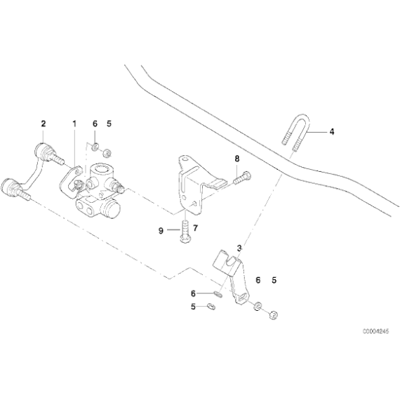 Popychacz wyciskowy BMW E38 725tds 730i 735i 740i 750i - 37121090630