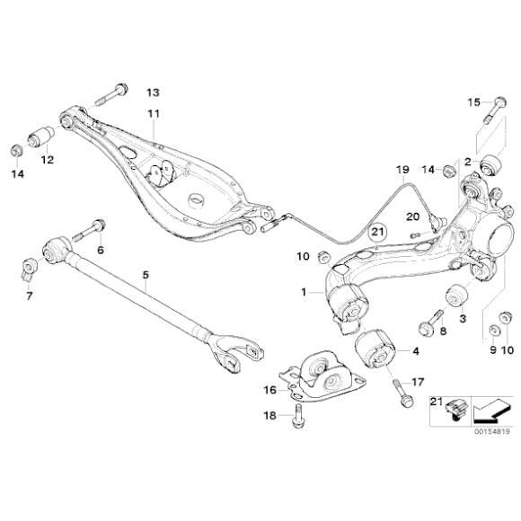 Śruba z podkładką BMW E36 E46 E83 E85 E86 X3 2.0d 2.5i 3.0d 3.0i 1.8d - 33321090693