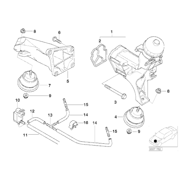Uszczelka podstawy filtra oleju BMW E39 E46 318d 320d 520d M47 - 11422247016