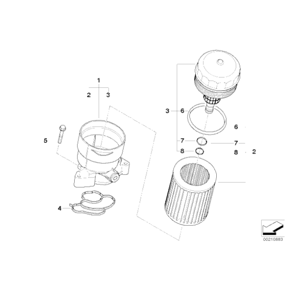 Pokrywa filtra oleju BMW E46 E60N E61N E81 E83 X3 E84 X1 E90 E91 E92 E93 316 318 320 116 118 120 520 - 11427508968