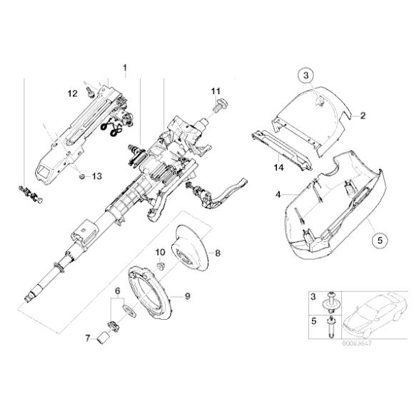 Osłona elastyczna kolumna kierownicza BMW E46 E83 X3 316 318 320 323 325 328 330 M3 - 32311094710