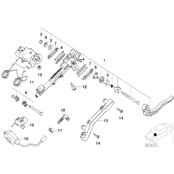 Śruba sześciokątna BMW E46 E83 X3 E85 E86 Z4 MINI R50 R52 R53 R55 R57 R58 R60 R61 - 32301094716