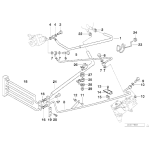 Przewód ukł. kierowniczego powrotny chłodnicy BMW E38 725tds M51 - 32411095080