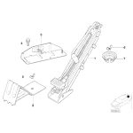 Uchwyt mocowania podnośnika BMW E38 725tds 728i 730i 730d 735i 740d 740i 750i - 71111095383