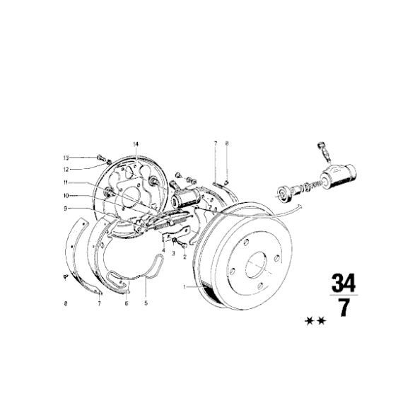 230 / 250 mm, Bęben hamulcowy - 34211101741