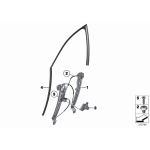 51337182131 Podnośnik szyby przód lewy BMW F10 F11 F07 520d 520i 518d 525d 528i 530d 530i 535d 550i M550dX - 51337182131 - Części oryginalne BMW Łódź | Sklep internetowy BMW