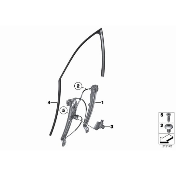 51337182131 Podnośnik szyby przód lewy BMW F10 F11 F07 520d 520i 518d 525d 528i 530d 530i 535d 550i M550dX - 51337182131 - Części oryginalne BMW Łódź | Sklep internetowy BMW