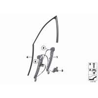 51337182131 Podnośnik szyby przód lewy BMW F10 F11 F07 520d 520i 518d 525d 528i 530d 530i 535d 550i M550dX - 51337182131 - Części oryginalne BMW Łódź | Sklep internetowy BMW