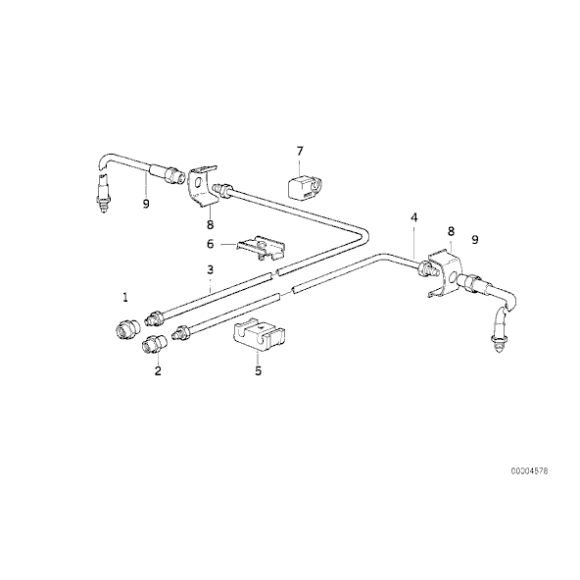Obejma uchwyt przewodu hamulcowego BMW K100 R1100 K1100 E12 E21 E23 E24 E28 E31 E32 - 34321108212