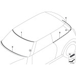 Osłona szyby przód góra MINI F56 Cooper JCW One - 51317404771