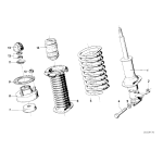 Osłona elastyczna amortyzatora tył BMW E12 E23 E24 E28 E3 - 33521109689