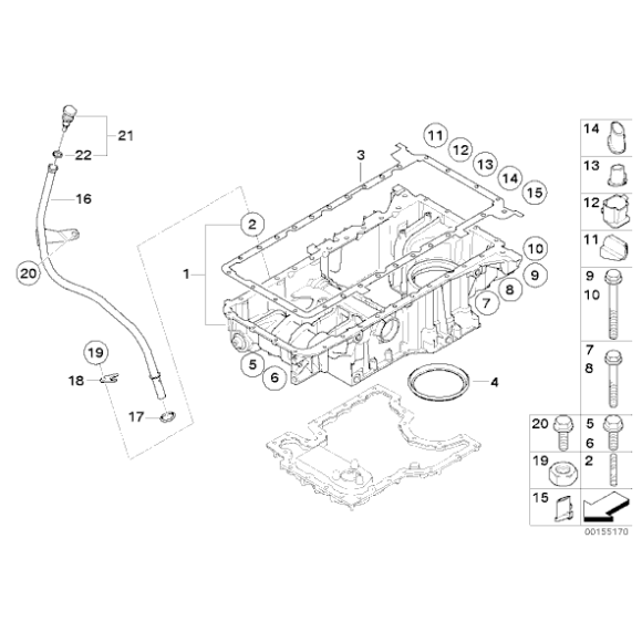 O-ring bagnetu BMW E30 E34 E36 E46 E61 E63 E64 E65 E66 E70 - 11431287541