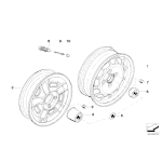 Kołpak BMW 114 E21 E30 2002 1602 315 318 320 323 325 324 - 36131114180