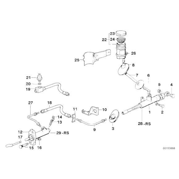 Śruba odpowietrznika BMW E12 E24 E28 E30 E31 E32 E34 E36 E38 E39 E46 E52 E53 - 21521116360