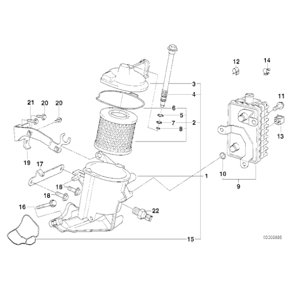 Uszczelka filtra oleju BMW E30 E34 E36 E46 Z3 316 318 518 1.8 1.9 - 11442245341