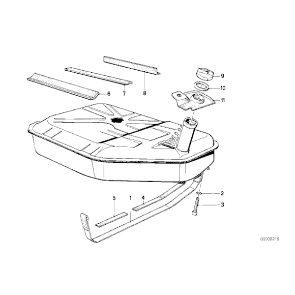 Taśma zaciskowa zbiornika paliwa BMW E23 728 730 732 733 735 745 - 16111118226