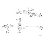 Drążek reakcyjny wahacz lewy BMW E23 728 732 733 735 745 - 31121118355