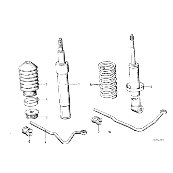 Guma stabilizatora tył BMW E12 E24 525 528 535 628 630 633 635 24mm - 31351118394