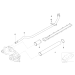 Przewód powrotny pompy wody BMW E53 E60 E63 E61 E64 E65 E70 F01 F02 760i 650i 645 735i 745i 750i 740i 540i 545i 550i - 115114399