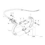 Linka hamulca ręcznego BMW E12 E24 525 528 530 535 628 630 633 - 34411118583