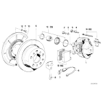 Zestaw naprawczy zacisku hamulcowego BMW E23 728 728i 730i 733i 735i 745i 732i - 34211119182