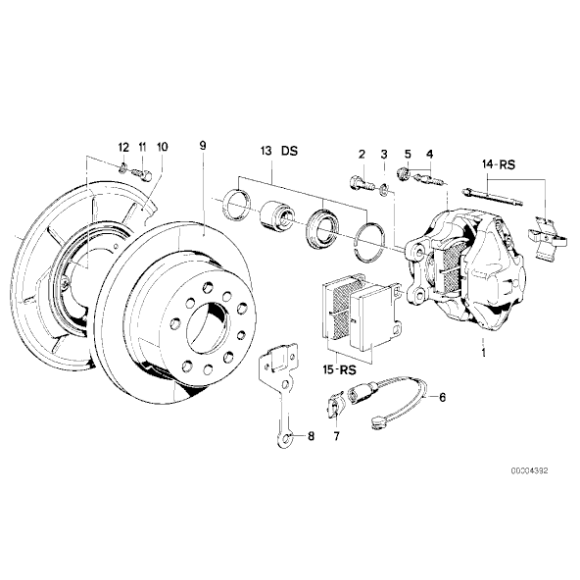 Zestaw naprawczy zacisku hamulcowego BMW E23 728 728i 730i 733i 735i 745i 732i - 34211119182