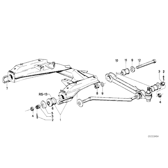 Tuleja łożysko gumowe przód BMW E12 E21 E24 - 31121119260