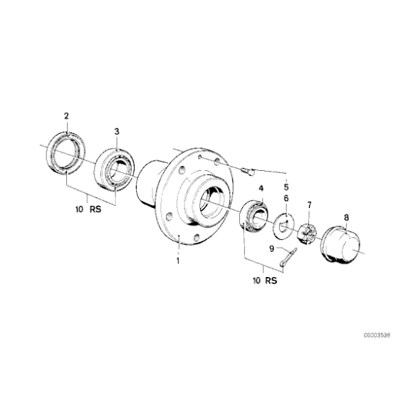 Zestaw naprawczy łożyska koła przód BMW E12 E23 E24  - 31211119571
