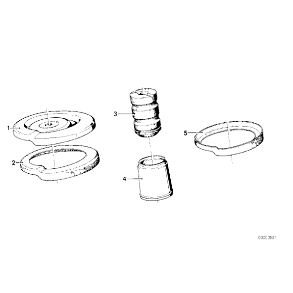 Podkładka sprężyny przód dolna BMW E23 728 732 733 735 745 - 31331124100