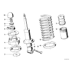 Podkładka sprężyny tył BMW E24 E28 628CSi 635CSi 633CSi 518 520 525 528 533 535 M535 M5 - 33521124572