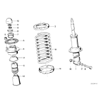 Gniazdo łożysko amortyzatora tył BMW E28 E24 E23 - 33521126987