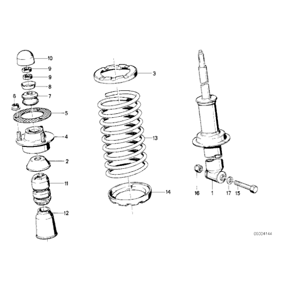 Gniazdo łożysko amortyzatora tył BMW E28 E24 E23 - 33521126987